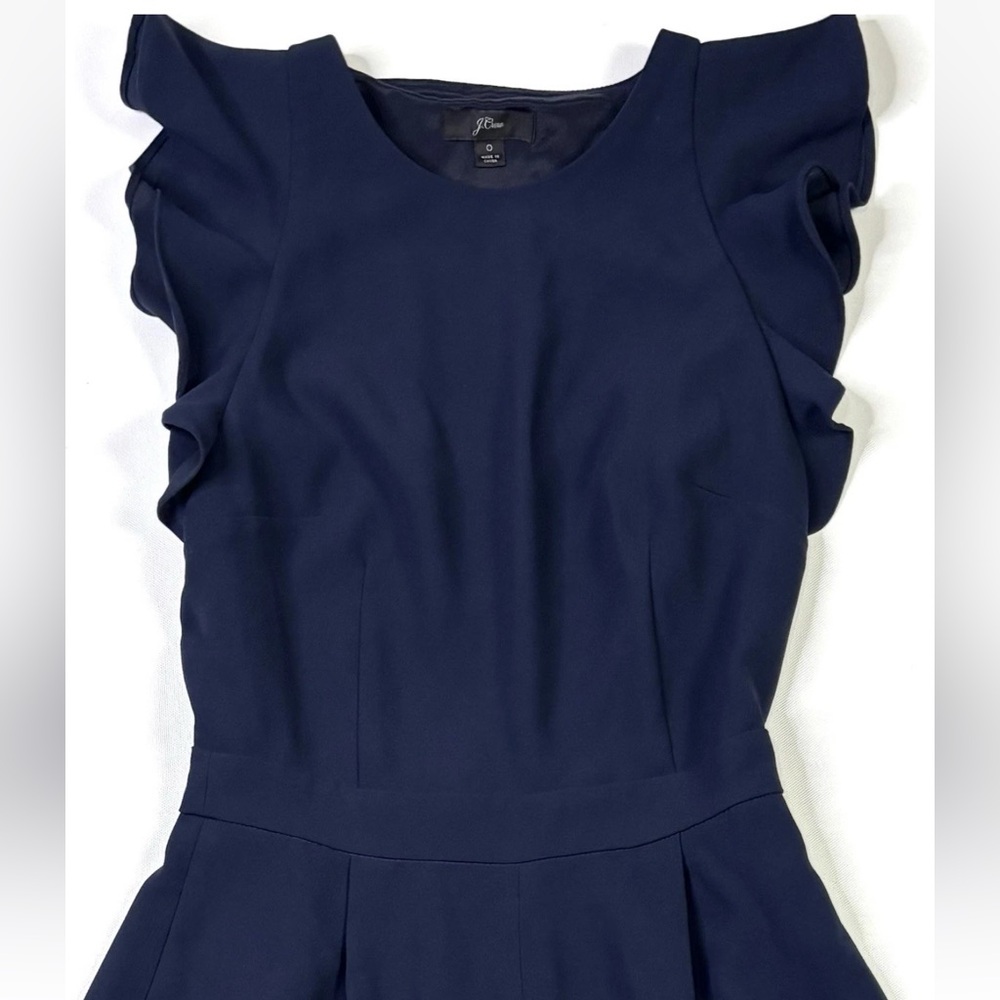 J.Crew Jumpsuit Women’s 0 Navy Sleeveless Ruffle Baggy - Picture 12 of 13